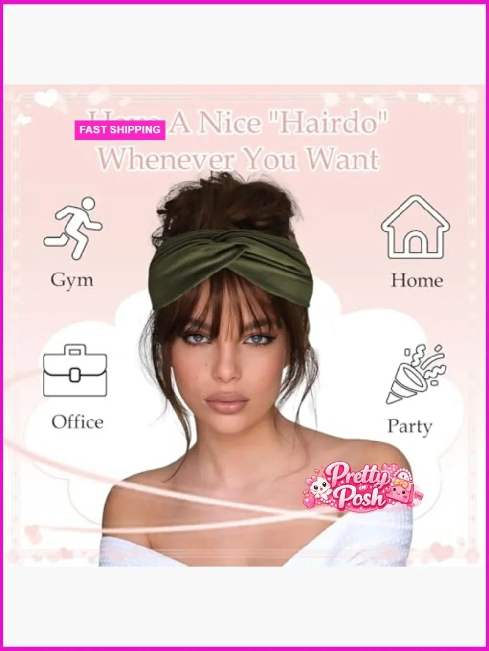 Cotton Wide Boho Headbands Knotted Turban Hair Wraps Set of 4